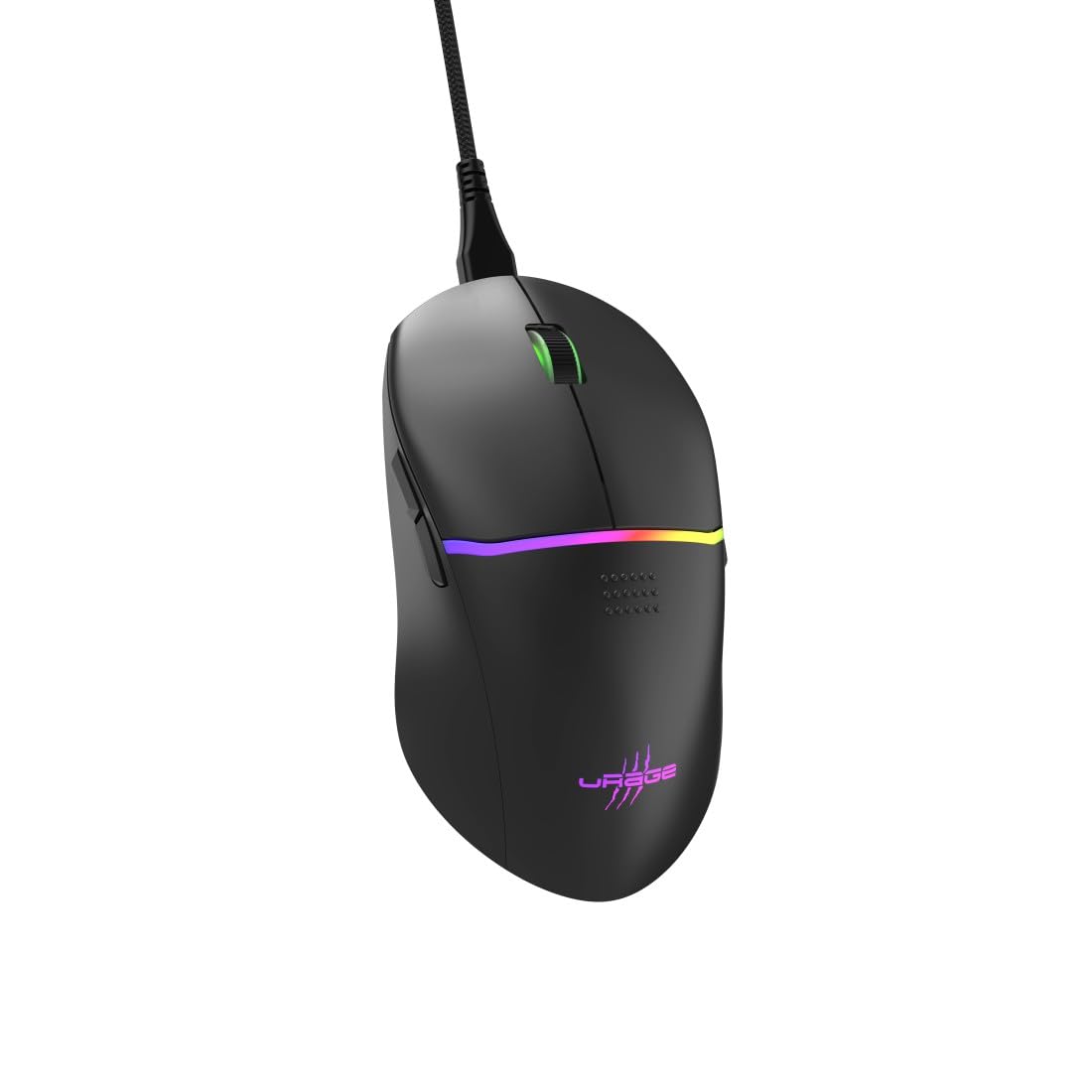 uRage Reaper 430 Wired Gaming Mouse (9 Programmable Buttons, Gaming Mouse with Optical Sensor 12000 DPI, RGB, TTC-Gold Gaming Clics, Uflex USB-C Cable) Black