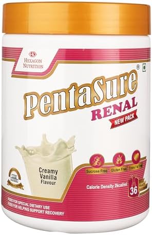 PentaSure Renal Pre-Dialysis Care Nutritional Powder | Creamy Vanilla Flavor - 400g | High Calorie & Adequate Protein Supplement Drink | 13g Protein per 100g | Supports Renal Health, Energy & Recovery