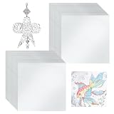 OLYCRAFT 50 Stück Aluminium Bastelfolie DIY Folie 20x20cm x 0.7mm Silber Kunst Metallfolie Blätter Blattmetall Alufolie Quadratische Folie für Malerei Bastelprojekte