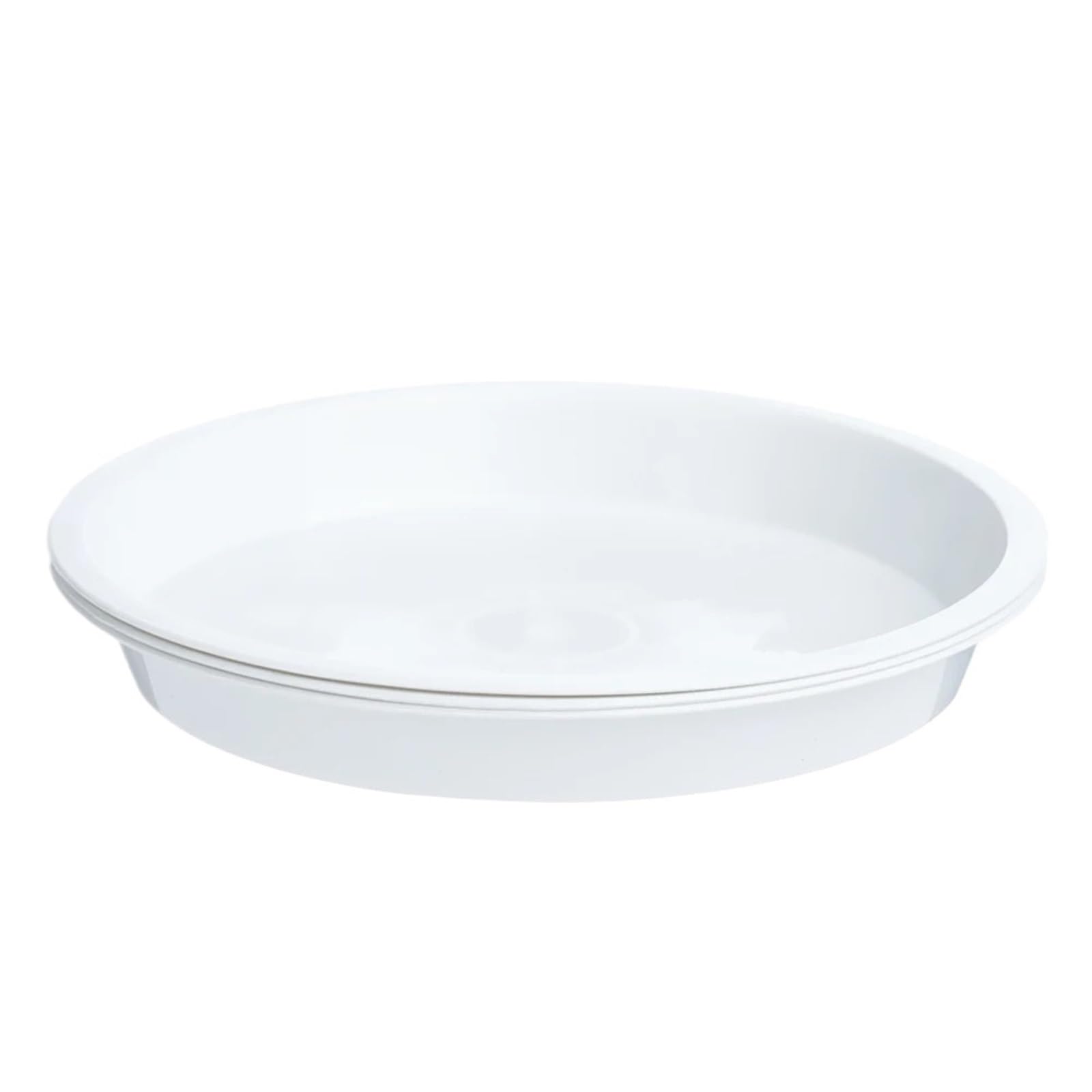 CNYUON 3Pcs Round Flower Pot Indoor Outdoor Drip Trays Plastic Tray Saucers Plant Saucer(White,14.5x17.8cm)