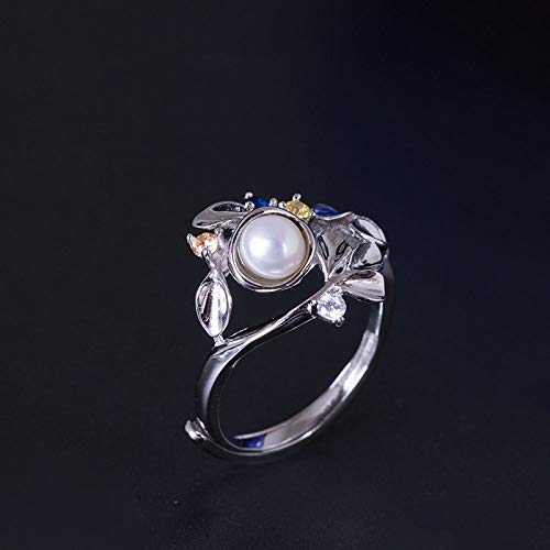 Bague ajustable perle argent S925 pour soirée et quotidien - 3