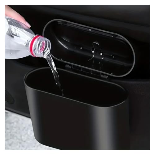 Basurero para coche contenedor de basura plástico de presión negra 3
