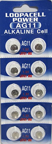 LOOPACELL 10 Pack AG11 LR721 362 V362 D362 GP362 Alkaline Button Cell Battery