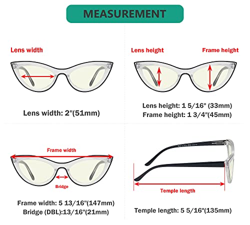 Image of Eyekepper 5-pack Cat Eye Reading Glasses for Women Retro Cute Readers