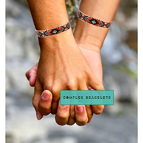 Maroon & Turquoise Copper Cuff Bracelets, Artisan Copper Native American Inspired Jewelry Flame Painted Arrowhead Bracelets, Vintage Style Open-Ended Arrow Cuff #TOP2