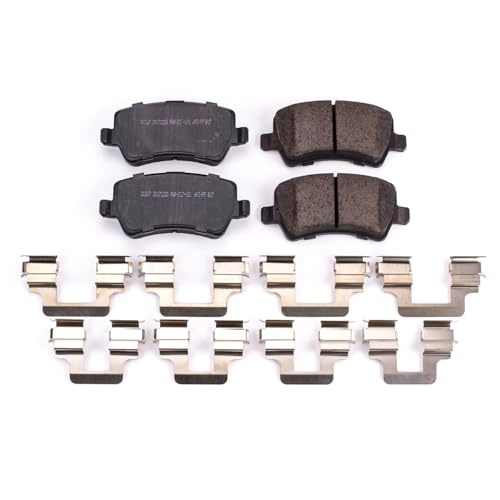 Image of PowerStop Rear Brake Pads for Land Rover LR2 2013-15 |Rover Range Rover Evoque 2012-15 |Volvo S60 2011-18 |S60 Cross Country 2016-18 - Z17 Ceramic Brake Pads with Installation Hardware, 17-1307