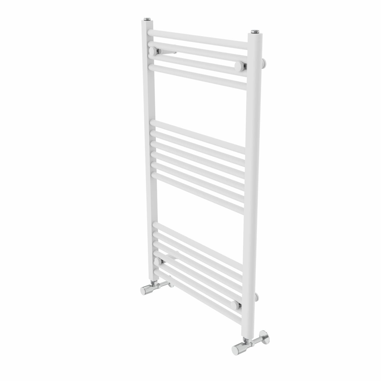 Warmehaus Contemporary Straight Bathroom Ladder Radiator Heated Towel Rail 1000 x 600mm Towel Warmer Central Heating White