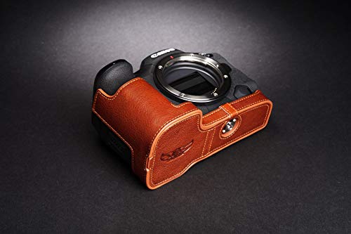Étui en cuir Canon R5 R6 fait main protection luxe pour boîtier photo