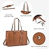 LOVEVOOK Handtasche Damen Laptoptasche 15,6 Zoll Tote Bag Groß Umhängetasche Women Shoulder Crossbody Bag Leder Shopper Tasche Elegante Schultertasche Aktentasche Arbeitstasche Lehrertasche für Büro #4
