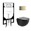 Matte Black + Brass Flush Plate