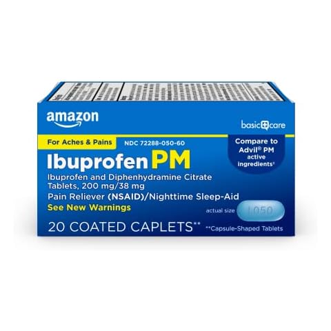 Amazon Basic Care Ibuprofen PM Tablets Cover