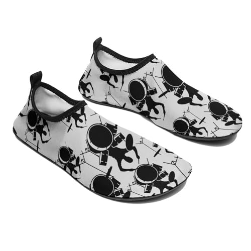 Drummer and Drums Durable Water Shoes Womens Mens Jogging Slip-On Socks Outdoor Beach Swim River4