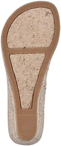 WHITE MOUNTAIN Women's Beach Wedge Sandal, Clear/Silver/Smooth, 6 M | Image 6