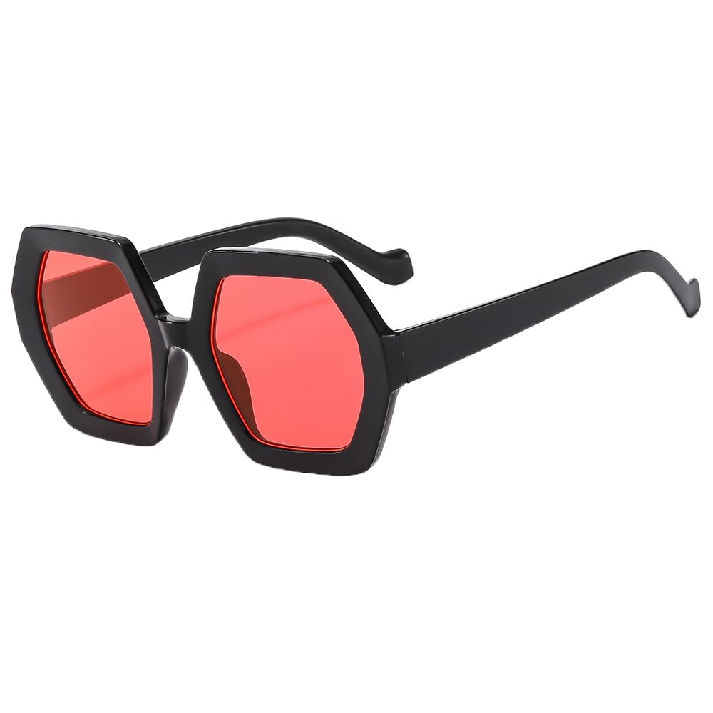 Large frame polygonal sunglasses for both men and women square sunglasses with UV protection and UV385 driving glasses
