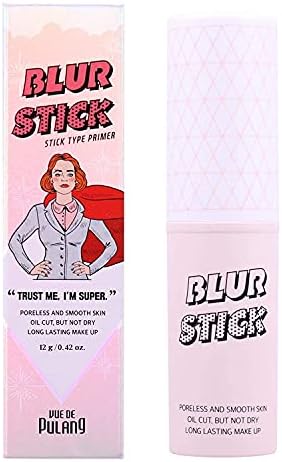 Korean Makeup Blur Stick Face Primer - Pore Minimizer and Reducer for Your Face - More Energetic Eyeshadow, Eyelid and Eye Details - With Hydrating Calamine Base for Oily Skin and Sensitive Acne Skin