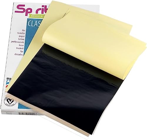 Papel de transferencia de tatuaje, papel de plantilla de copia térmica de tatuaje de tamaño A4 Compatible con accesorios de máquina de transferencia de tatuaje(200pcs)