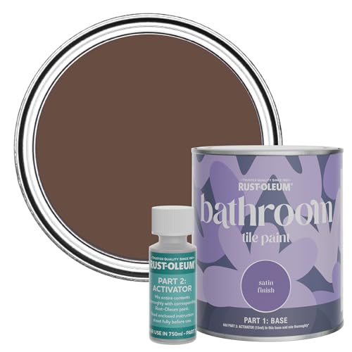 Rust-Oleum Water-Resistant Bathroom Tile Paint in Satin Finish - Follingsby 750ml