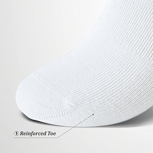 Higixch No Show Socks Women Low Cut Invisible Liner Non Slip Athletic Boat Socks 6 Pairs (Socks For Women Size9-11, White) #TOP3