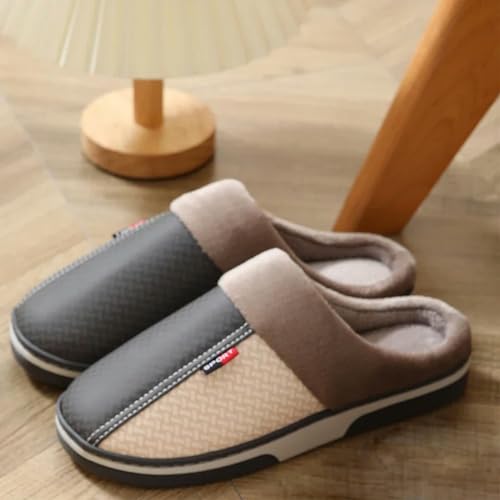 Pantoufles de maison chaudes pour hommes avec semelle d'extérieur - 3