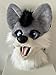 Oneandonlycostumes grey wolf fursuit head and tail handmade, regulated jaw