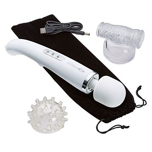 Cloud 9 Novelties Rechargeable Power Wand Massager Kit, 2 Soft Flexible Tips #TOP2