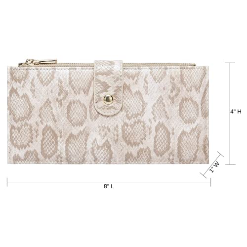 Daisy Rose Women’s Multi-Card Wallet - PU Vegan Leather Wallet for Women, RFID Blocking, Large Capacity With Zipper Pockets - Multiple Colors3