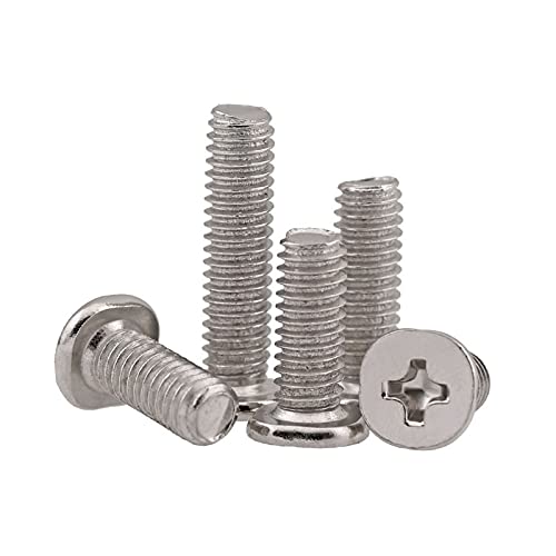 Viti 70pcs Croce Grande a testa piatta vite sottile Testa testa rotonda Bulloni, M4, 12mm