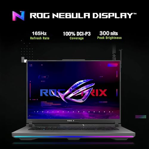 Image of ASUS ROG Strix-G16 Gaming Laptop - AMD Ryzen 9 8940HX, 16 inch WUXGA 165Hz Display, NVIDIA GeForce RTX 5070 Ti 12GB GDDR7, 64GB DDR5, 4TB SSD, RGB Backlit KB, Windows 11 Pro, w /Accessories