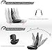 WTRAVEL Racing Seats 2 Pcs Reclinable Bucket Seats with 2 Sliders Adjustable PU Leather Seats Universal Sport Seats for Cars (Dark Gray, 37.0