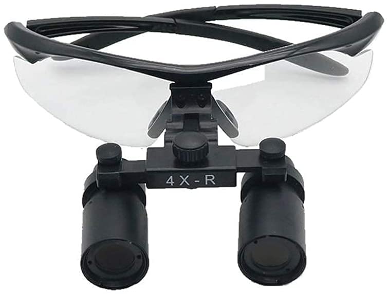 Lupa con luz, 4X lupas binoculares diadema lupas con faros, lupa para estomatología, ginecología, cardiología, cirugía cerebral y oftalmología regalo O