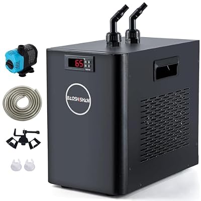 BAOSHISHAN 1/10 HP Aquarium Chiller 42 Gal Fish Tank Water Chiller 110V