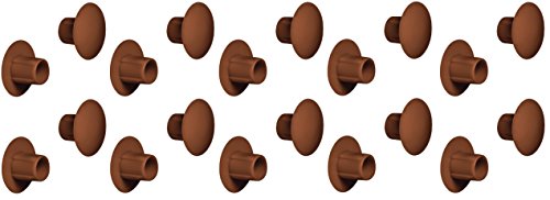 Preisvergleich Produktbild Gedotec Rohrstopfen rund Lamellenstopfen zum Eindrücken / Möbel-Abdeckkappen Kunststoff braun - H1114 / Kappen-Ø 5 mm / MADE IN GERMANY / 20 Stück - Loch-Abdeckungen für Schrauben & Holz-Bohrlöcher