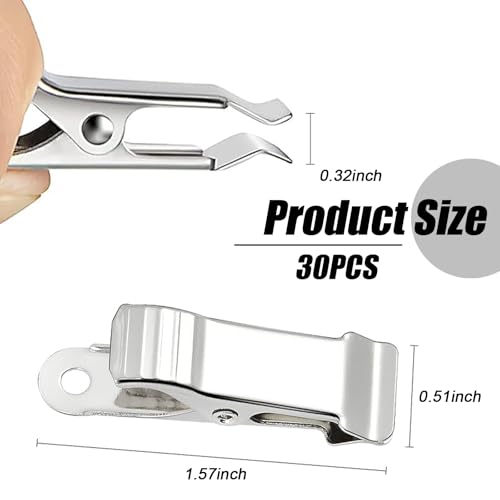 Miniatura 2 de 30 Pinzas De Metal, Pinzas De Resorte De 1 2 Pulgadas De Ancho, Metal Clips,Metálicas Grandes Para Sujetar Toldos Y Lonas Clips Robustos Y Ergonómicos Con Abrazaderas De Plástico Para Múltiples Usos