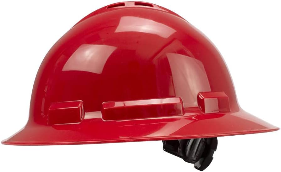 Full Brim 4 Pt Ratchet - Vented - Red