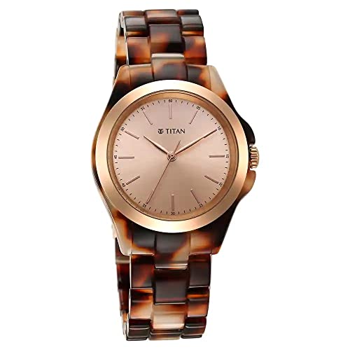 Titan Rose Gold Dial Analog Watch for Women-95205KP01