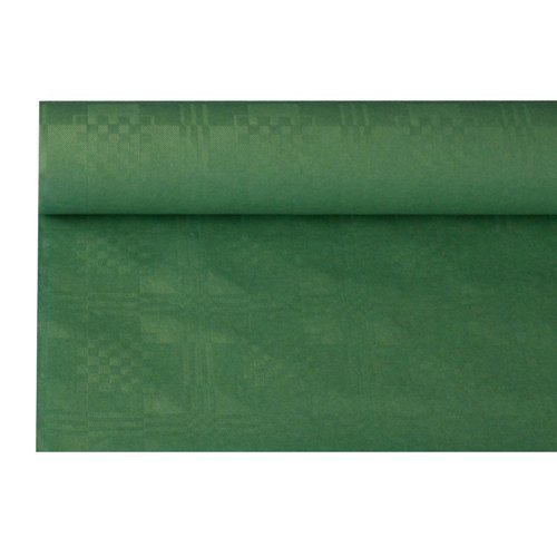 Rouleau de nappe en papier Papstar, Damassé, vert foncé, 120 cm x 8 m