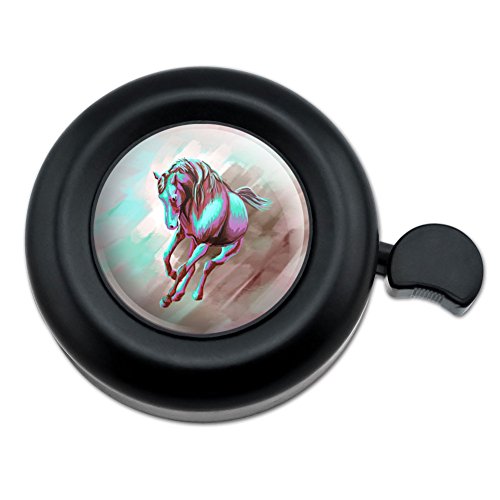 GRAPHICS & MORE Horse Running Painting Aqua Pink Bicycle Handlebar Bike Bell