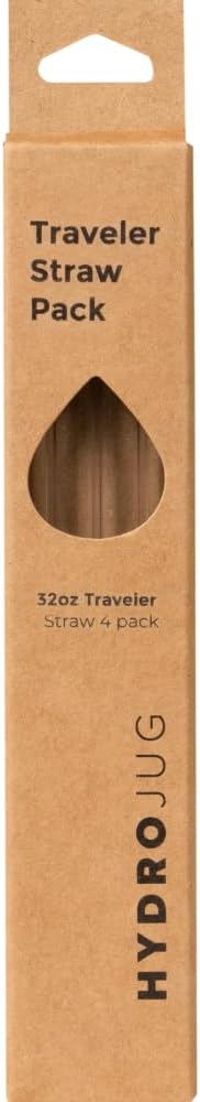 HydroJug Black 32oz Traveler + Replacement Straws