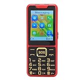 Telefono 4G per Anziani Sottile Doppia Torcia Tasti Grandi Cellulare per Anziani - Display HD Infrangibile, Illuminazione di Emergenza, Annunci di Chiamata Chiari, Funzione SOS (rosso)