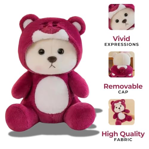 Image of Liquortees Teddy Bear Plush Toy for Baby Girl - Soft Toys Gift, Huggable Cuddly Plushies, Stuffed Toy, Best Gift for Girls (Hoody 30 cm)