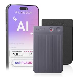 AI Voice Recorder, Note Voice Recorder w/Case, App Control, Transcribe & Summarize with AI Technology, Support 112 Languages, 64GB Memory, Audio Recorder for Lectures, Meetings, Calls, Black