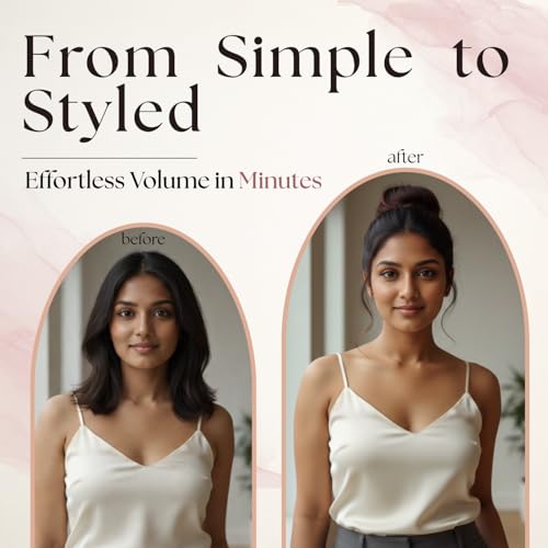 Image of Hair Bun for Women-100% Natural Real Human Hair Extension | Clutcher Hair bun for Women and Hairs Volumizer Easy-To-Wear Hair's Clutcher for Women-Trendy Look (Black)
