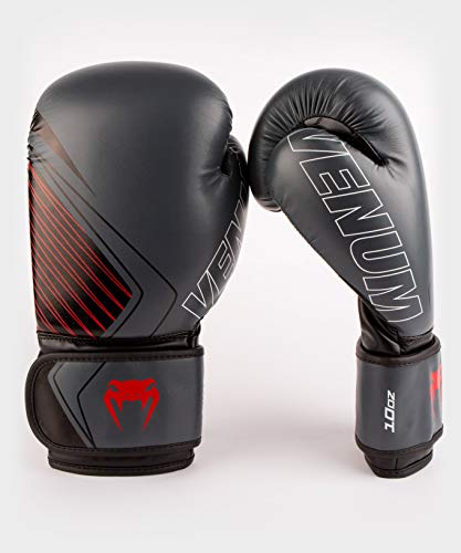 Venum Unisex's Contender 2.0 Boxing Gloves, Black/Red, 10 oz