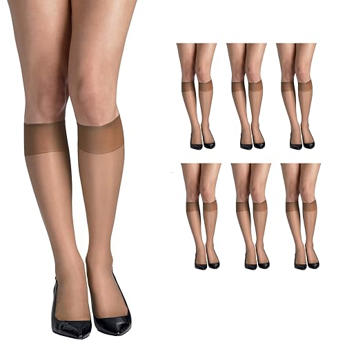 Hanes Women's Silk Reflections Sheer Knee Highs Reinforced Toe (2 Pack)