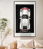 iCUANUTY Display Wall Mount for Lego Technic Porsche 911 RSR Race Car 42096, Unique Decorative Metal Frame Wall Display Board for Lego Car Wall Mount - Ideal Gifts for Lego Lovers,Size:29.5x17.7 in