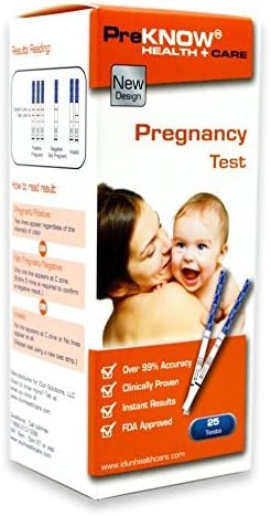 HCG Early Pregnancy Test Strips Detection (25 Pack) - Instant Results -The Counter Use and Self-Testing (2021 Latest Model)