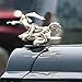 Rneswi Hood Ornaments for Vehicles Coyote Hood Ornament Made of Alloy for All Types of Cars Hoods Motorcycle Styling