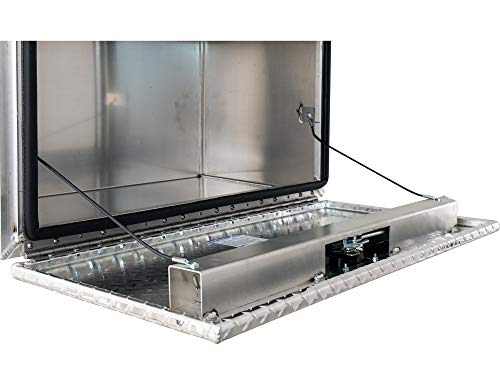 Image of Buyers Products 1706510 Silver Pro Series Aluminum Underbody Truck Box with Diamond Tread Door, 18x18x48 Inch, Made In the USA, Durable Vehicle Tool Box for Storage and Organization
