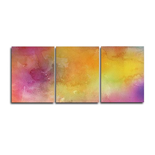 Tableau sur toile aquarelle moderne triptyque affiche impression salon - 2
