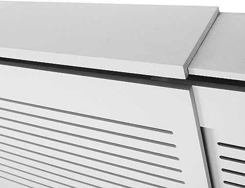 Yungeln Heizkörperverkleidung MDF 203x81x19cm verstellbar Heizungsverkleidung Heizkörper Abdeckung für Wohnzimmer Schlafzimmer Küche - weiß.